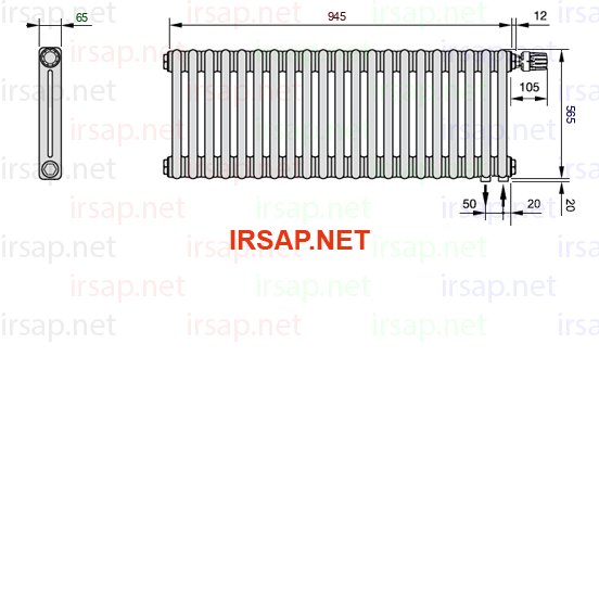 Радиатор IRSAP Tesi 20565/21 T25 CL 01